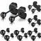 6Pairs 316L Surgical Steel Black Ball Round 3/4/5/6/7/8mm Men Women Stud Earring